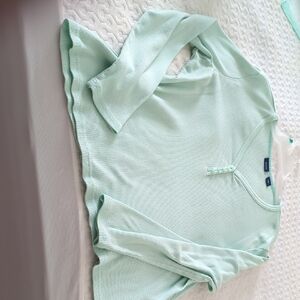 Mint Green Long Sleeve Top